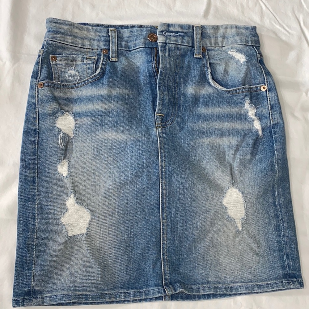 7 for all Mankind Mid length Denim skirt